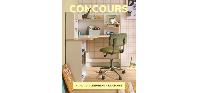 Vertbaudet: 1 bureau et chaise pour chambre d'enfant à gagner