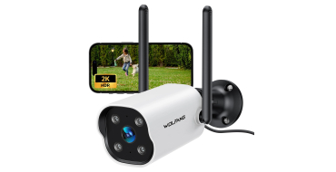 Amazon: Caméra Surveillance WiFi Extérieure Wolfgang 2K - IP65, compatible Alexa/Google à 16,99€