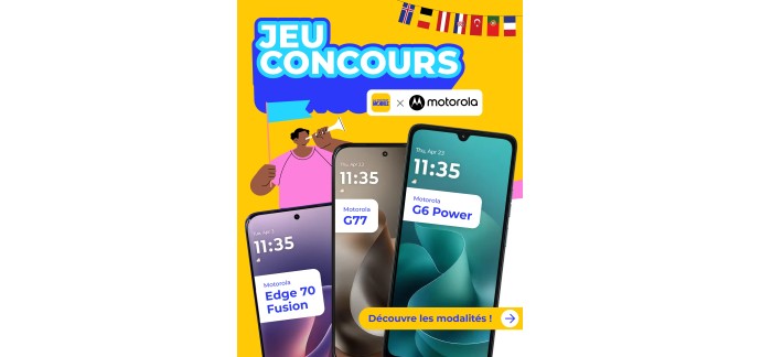 La Poste Mobile: 3 smartphones Motorola Edge 70 Fusion, G77 et G6 Power à gagner