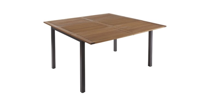 Leroy Merlin: Table de jardin extensible Naterial Oris - Bois massif Eucalyptus, Alu, 4/6 pers. à 89,70€