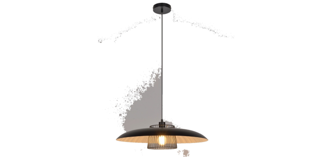 Leroy Merlin: Suspension Sitio acier noir Inspire - Diam.58 cm à 6,99€ (au lieu de 39,9€)