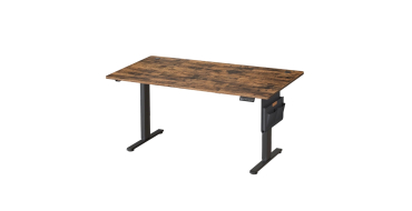JoyBuy: Bureau assis-debout Ochama - 160 x 70, 4 modes, Port USB-C, Brun Vintage à 99,99€