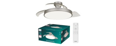 Amazon: Ventilateur de plafond Philips Atlas - LED 4500 lm, 106 cm à 94,99€ (au lieu de 175,59€)