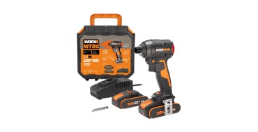 Amazon: Visseuse à chocs sans fil Worx WX265 - 200 Nm, 2 batteries à 99,99€ (au lieu de 155,33€)