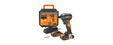 Amazon: Visseuse à chocs sans fil Worx WX265 - 200 Nm, 2 batteries à 99,99€ (au lieu de 155,33€)