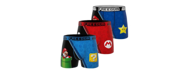 JoyBuy: FREEGUN Lot de 3 boxers microfibre garçon Super Mario Bros à 17,9€ (au lieu de 32,9€)