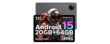 JoyBuy: DOOGEE TAB A9+ Tablette 11" Android 15, 20 Go RAM, 8580 mAh à 79,99€ (au lieu de 179,99€)