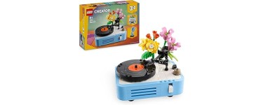 Amazon: LEGO® Creator 3-en-1 Platine vinyle avec fleurs (31172) à 20,99€ (au lieu de 29,99€)