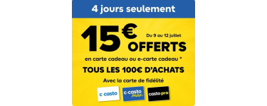 Castorama: 15€ offerts en carte cadeau tous les 100€ d'achat - Carte Fidélité