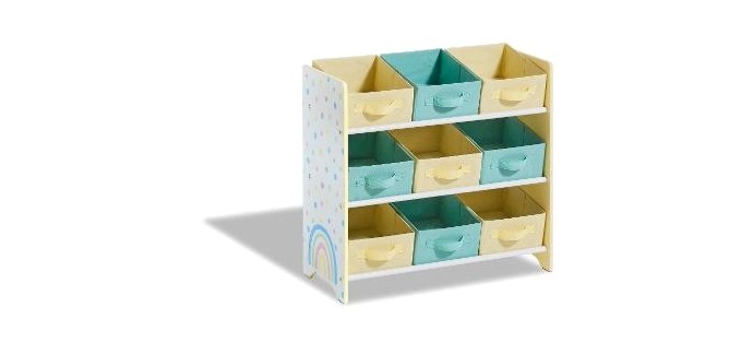 LIDL: LIVARNO HOME Meuble de rangement enfant (arc-en-ciel/jaune) à 12€ (au lieu de 29,99€)