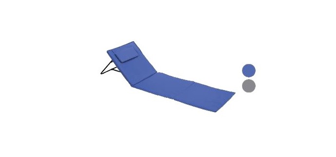 LIDL: CRIVIT Matelas de plage - oreiller intégré, dossier réglable à 7,99€ (au lieu de 9,99€)