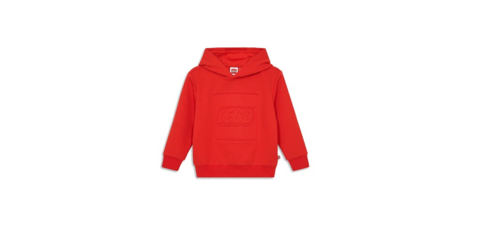 JoyBuy: LEGO® Sweat à capuche enfant rouge (taille 128) à 25,9€ au lieu de 44,9€