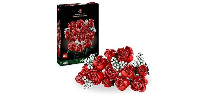 Amazon: LEGO® Botanicals Le Bouquet de Roses (10328) à 44,9€ (au lieu de 59,99€)