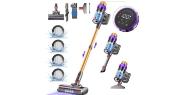 JoyBuy: Aspirateur sans fil Daynee - 65 kPa, 70 min autonomie, écran LCD à 102,99€ (au lieu de 449,99€)