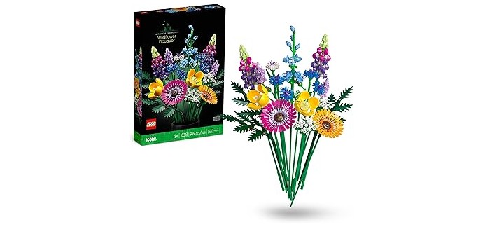 Amazon: LEGO® Botanicals Bouquet de fleurs sauvages (10313) à 42,90€ (au lieu de 59,99€)
