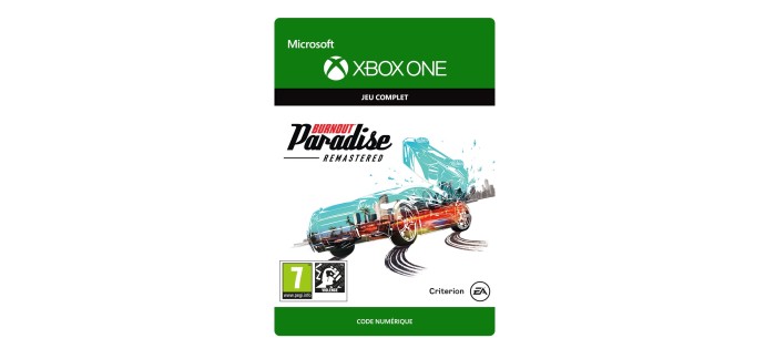 Amazon: Burnout Paradise Remastered sur Xbox One & Series X|S (Dématérialisé) à 4,02€