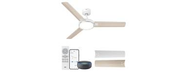 Amazon: Ventilateur plafond Dreo silencieux - 220° à 119,99€ (au lieu de 139,99€)