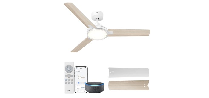 Amazon: Ventilateur plafond Dreo silencieux - 220° à 119,99€ (au lieu de 139,99€)