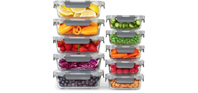 Amazon: Lot de 10 Boites Repas en Verre Good For You - Hermétiques sans BPA à 37,49€