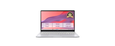 Cdiscount: ASUS Chromebook CX1505 - 15,6" FHD, Intel N50, 8Go RAM, 128Go eMMC à 199,99€ (au lieu de 279,99€)