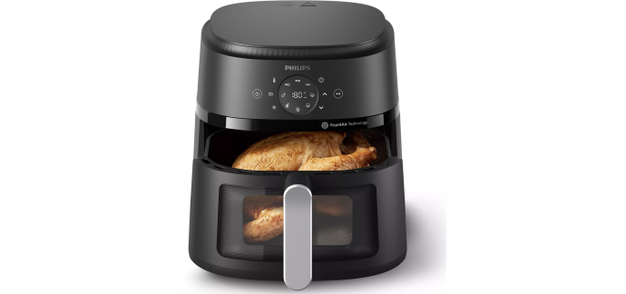 Boulanger: Airfryer Philips NA231/00 - 6.2L, fenêtre de cuisson, 1700W à 69,99€ (10€ via ODR)