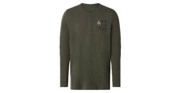LIDL: ESMARA MEN T-shirt manches longues homme (Vert, L) à 3,60€ (au lieu de 11,99€)