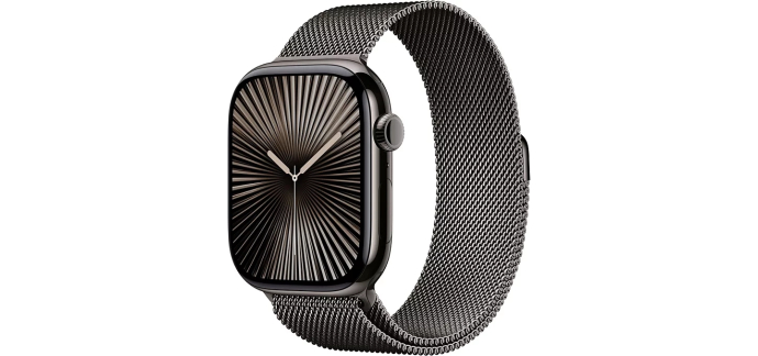 Boulanger: Apple Watch Serie 10 - 46mm, Titane Ardoise, S/M Cell à 429,07€ (au lieu de 599€)