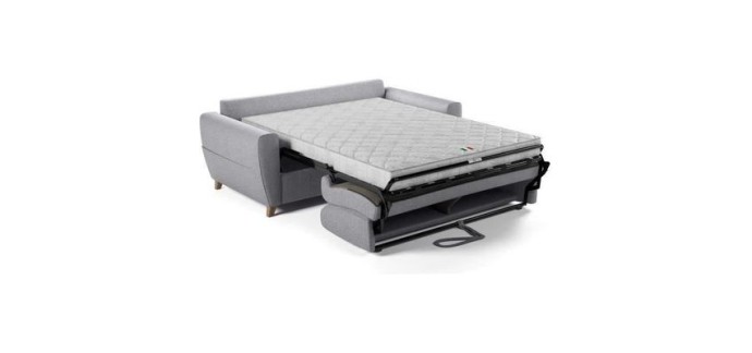 Cdiscount: Canapé convertible express 3 places SKY - Tissu Gris, matelas 14cm à 739,99€ (au lieu de 1240€)