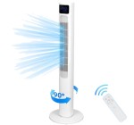 JoyBuy: Ventilateur de tour silencieux - oscillation 90°, 4 modes, minuterie à 129,59€ (au lieu de 215,99€)