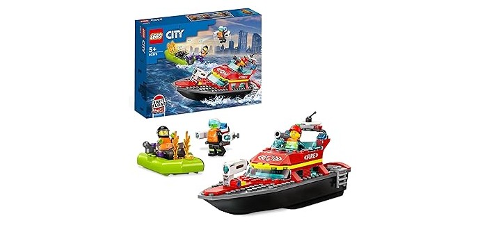 Amazon: LEGO® City Le bateau de sauvetage des pompiers (60373) à 13,99€ (au lieu de 19,99€)