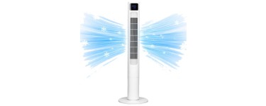 JoyBuy: Ventilateur de tour silencieux - Affichage température/humidité à 109,99€ (au lieu de 199,99€)