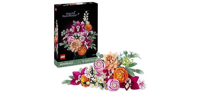 Amazon: LEGO® Botanicals Le Joli Bouquet de Fleurs Roses (10342) à 37,9€ (au lieu de 59,99€)