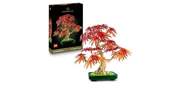 Amazon: LEGO® Botanicals Bonsaï d’Érable Rouge du Japon (10348) à 37,9€ (au lieu de 41,37€)