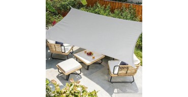 Amazon: Voile d'ombrage 3x4m rectangulaire imperméable avec câbles à 34,39€