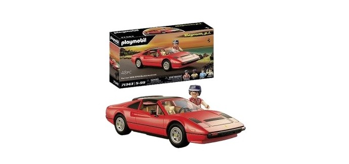 Amazon: Playmobil 71343 Magnum PI Ferrari 308 GTS à 42,89€ (au lieu de 73,23€)