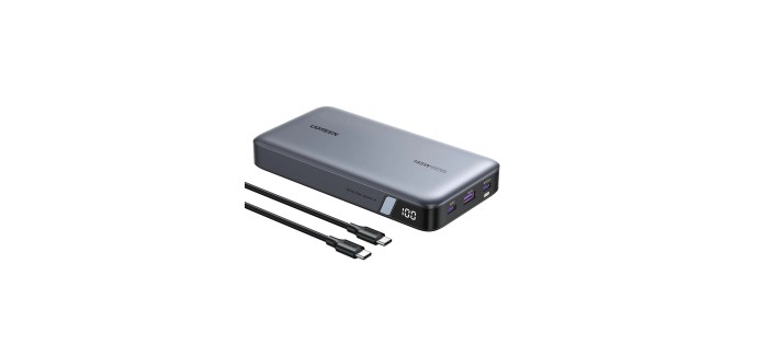 Amazon: Batterie Externe Ugreen Nexode 145W - 25000 mAh, 145W, triple connectique à 56,76€