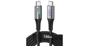 Amazon: Câble USB C Iniu - 2m, 100W, 5A, PD 3.0, nylon tressé à 6,99€