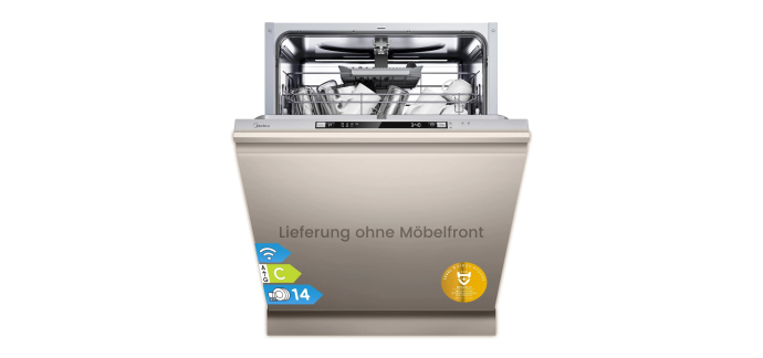 Amazon: Lave-vaisselle intégré Midea SV 5.14K14C - 60 cm, 8 programmes, Wifi à 272,98€ (au lieu de 495,73€)