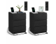 Amazon: Lot de 2 Tables de Chevet avec Multiprise Vasagle Kailyn - 3 Tiroirs, 2 Prises, 2 USB à 69,99€