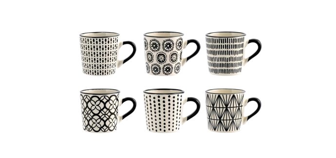 Amazon: Set de 6 Tasses à Café en Stoneware à 11,69€ (au lieu de 20,21€)