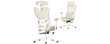 Amazon: Chaise de Bureau Ergonomique Songmics OBN066LF01 - Appui-Tête & Soutien Lombaire Réglables, 150 kg à