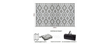 Amazon: Tapis d'Extérieur Enyhom - 150x240cm, Réversible, Plastique Recyclé à 19,27€ (au lieu de 38,81€)