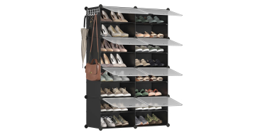 Amazon: Étagère à Chaussures Songmics - 8 Compartiments, Modulable, 30x40x30 cm à 26,99€ (au lieu de 34,74€)