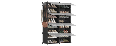 Amazon: Étagère à Chaussures Songmics - 8 Compartiments, Modulable, 30x40x30 cm à 26,99€ (au lieu de 34,74€)
