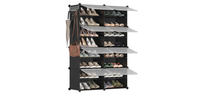 Amazon: Étagère à Chaussures Songmics - 8 Compartiments, Modulable, 30x40x30 cm à 26,99€ (au lieu de 34,74€)