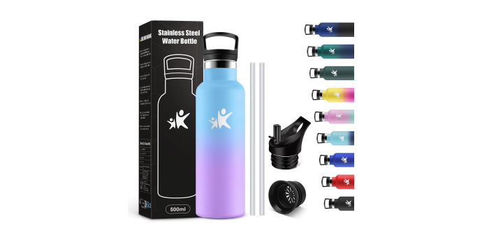Amazon: Gourde isotherme KollyKolla 500ml - Acier inoxydable, double paroi, sans BPA à 5,39€