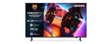 Amazon: TV 75" Philips 75MLED910 - 2025, QD MiniLED, 4K UHD, VRR 144Hz, Ambilight 3 côtés à 1060,76€
