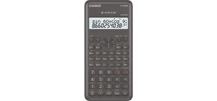 Amazon: Calculatrice Casio FX 82 MS 2 à 8,36€ (au lieu de 16,26€)