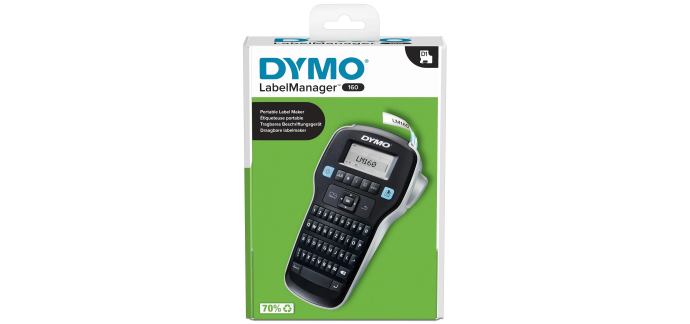 Amazon: Étiqueteuse Dymo LabelManager 160 - Clavier QWERTZ, portable à 36,41€ (au lieu de 48,65€)