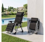 JoyBuy: Huacan Chaise de plage pliable avec dossier inclinable à 44,99€ (au lieu de 149,99€)